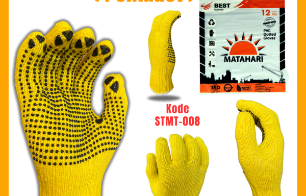 Sarung Tangan Kain Matahari Kuning Dott Hitam | STMT-008